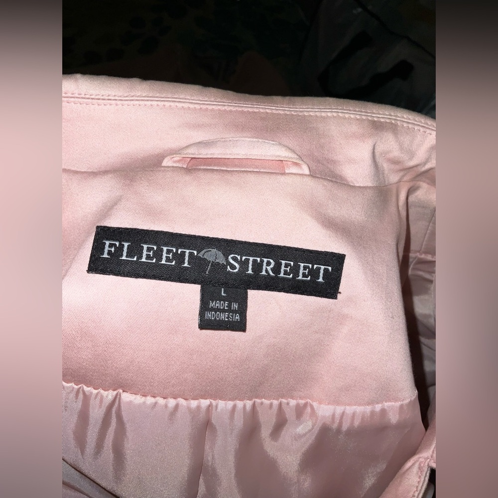 Blush Pink Cotton Blazer Jacket Runway Color Large Button - Picture 4 of 9